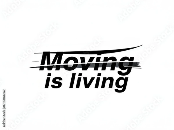 Fototapeta Black Typography with Speed Effect for Promoting Physical Activity