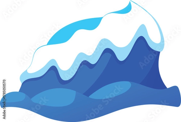 Obraz snow covered mountain peak with blue sky background