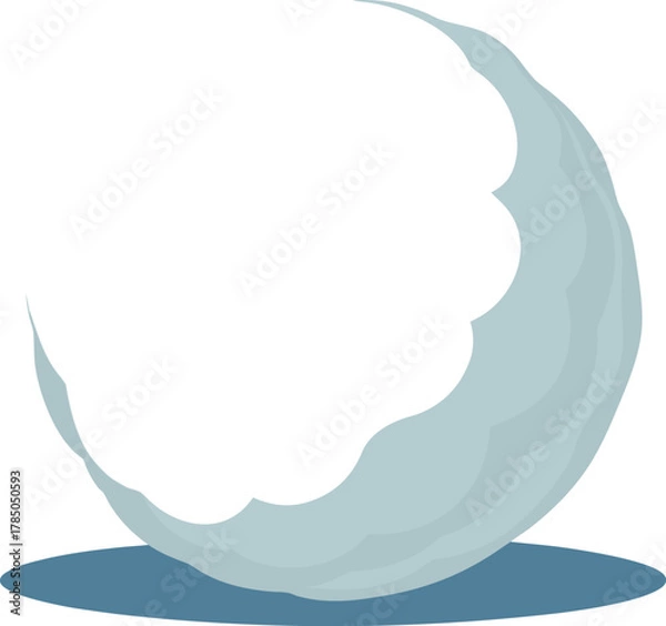 Obraz white crescent moon with shadow night symbol