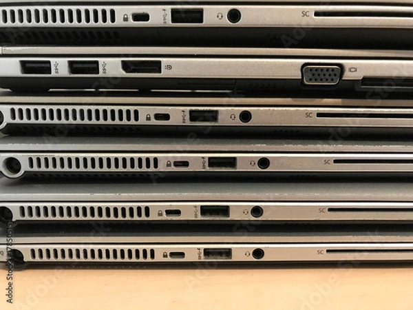 Obraz Computer laptop USB port background