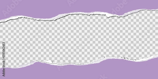 Obraz torn paper background vector. Pink vintage torn paper background with heart and dot pattern for greeting or invitation design