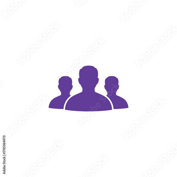 Obraz Team icon isolated on white background representing group of people