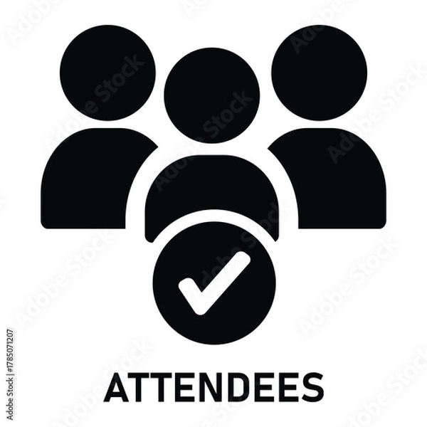 Fototapeta Attendees Icon Line Vector Illustration
