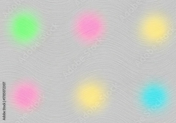 Fototapeta Six soft pastel colored bokeh circles with a gentle glow isolated on transparent background