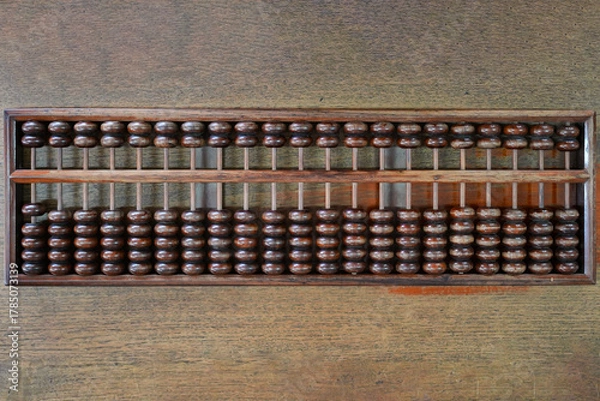 Obraz abacus traditional abacus wooden abacus on table
