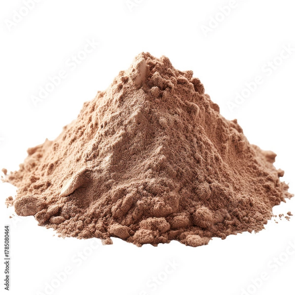 Obraz Whey chocolate protein powder pile png supplement png nutrition png fitness png gym png scoop png sports png shake png diet png health png transparent background image