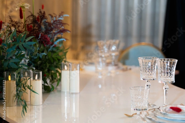 Fototapeta wedding table setting