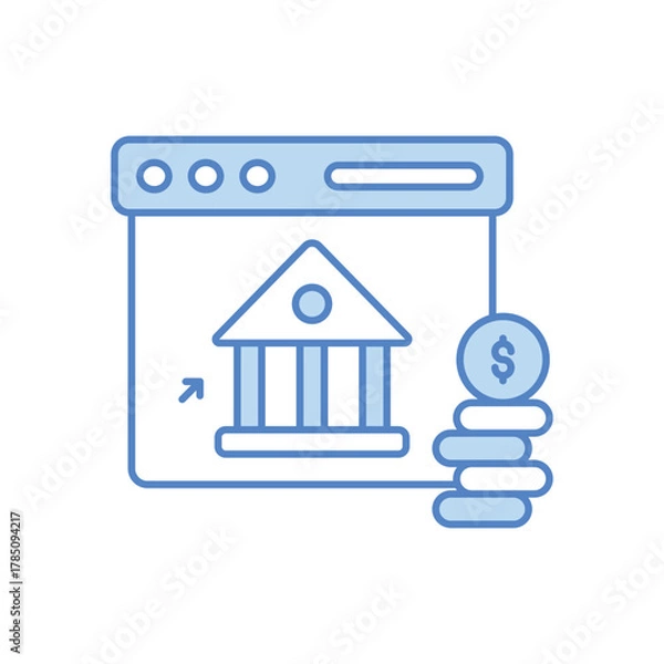 Fototapeta Online Banking vector icon