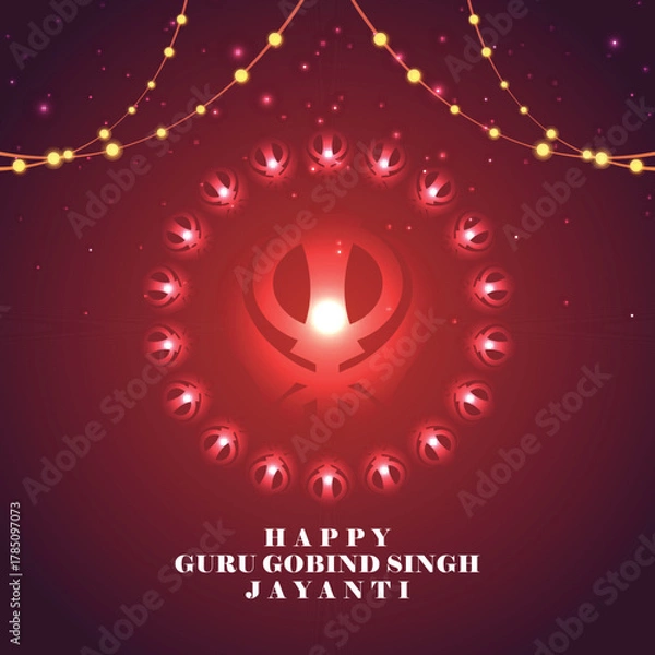 Obraz Guru gobind singh jayanti celebration background