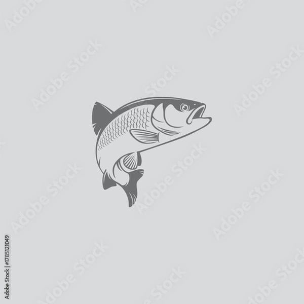 Obraz image chub fish logo  