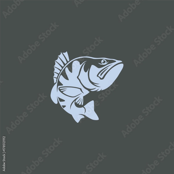 Obraz image perch fish logo 