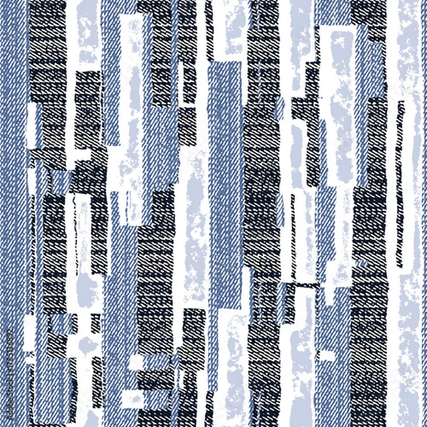 Fototapeta Grunge Grain Block Patchwork Pattern