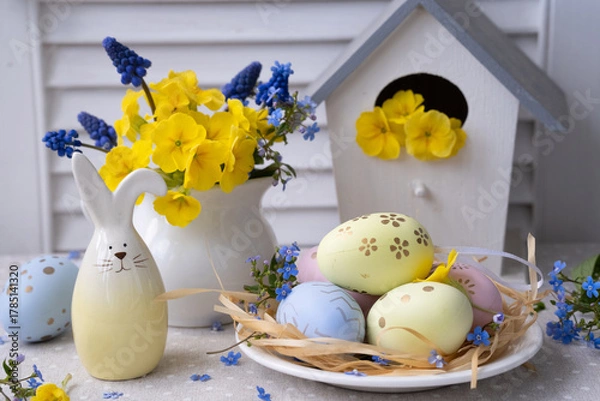 Fototapeta Easter still life with eggs