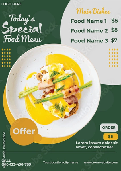 Obraz restaurant menu design