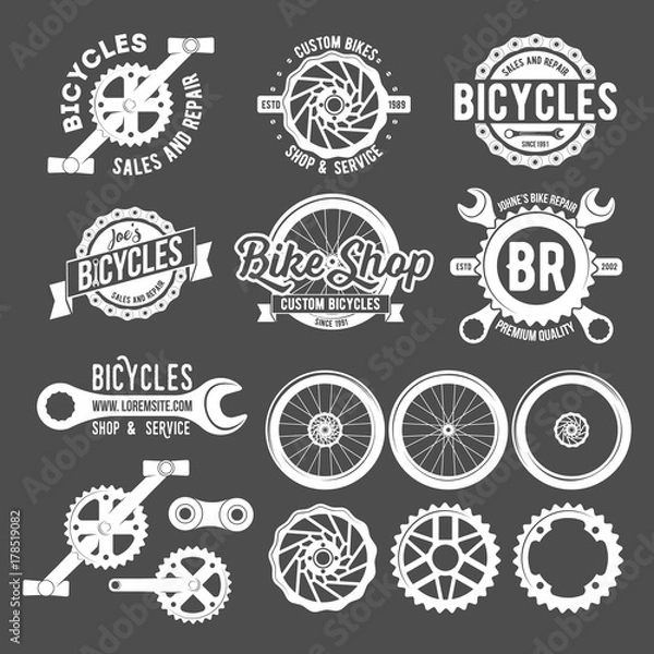 Obraz Set of bicycle badges