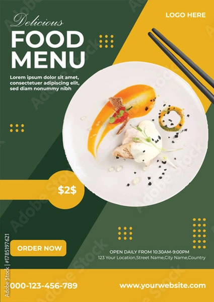 Obraz restaurant menu design