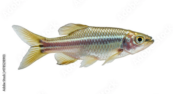 Fototapeta Vibrant Freshwater Fish with Shimmering Scales and Golden Fins