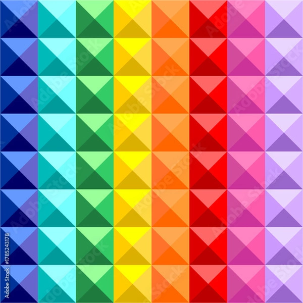 Obraz Vibrant rainbow geometric pattern