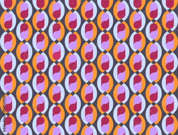 Obraz Abstract retro geometric pattern with interlocking shapes