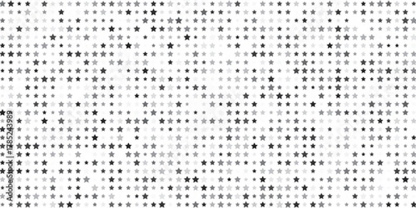 Fototapeta Seamless pattern with black stars random size on a white background