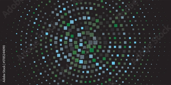 Fototapeta Dark Green, Yellow vector backdrop with rectangles, squares. Abstract gradient illustration with rectangles. Best design for your ad, poster, banner.