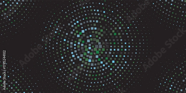 Fototapeta Dark Green, Yellow vector backdrop with rectangles, squares. Abstract gradient illustration with rectangles. Best design for your ad, poster, banner.