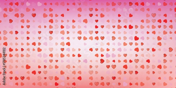 Fototapeta Light Pink vector layout with sweet hearts. Illustration with hearts in love concept for valentine's day. Beautiful design for your business advert of anniversary.