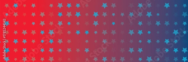 Fototapeta Gradiet abstract background with element star and color red blue