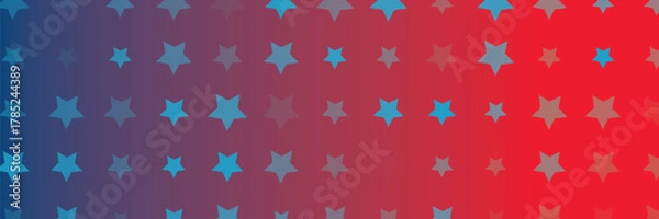 Fototapeta Gradiet abstract background with element star and color red blue