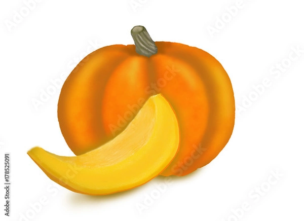 Obraz ripe vegetables. Raster illustration.