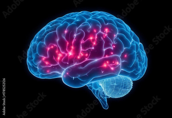 Fototapeta 3d rendered brain