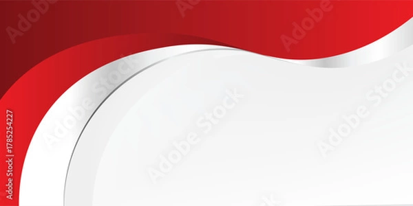 Fototapeta Red curve on a white background vector