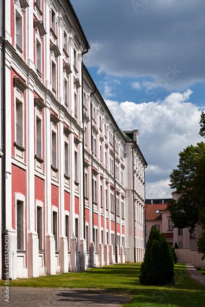Fototapeta historic building of a baroque former monastery in the city of Poznan