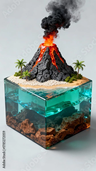 Fototapeta smoke from the fire