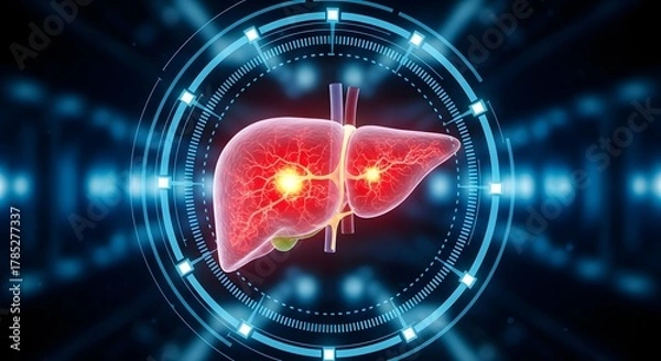 Obraz World Hepatitis Day Digital Visualization of Liver Disease Diagnosis Using Advanced Medical Imaging Technology in a Clinical Environment