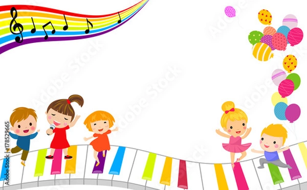 Obraz children and music