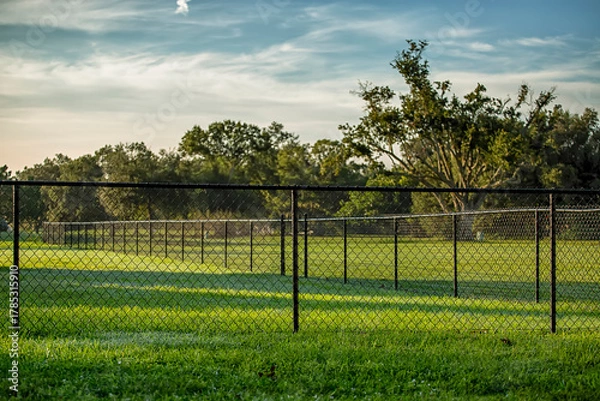 Obraz Black Chain Link Fence