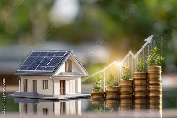 Obraz Sustainable energy finance business solar power development