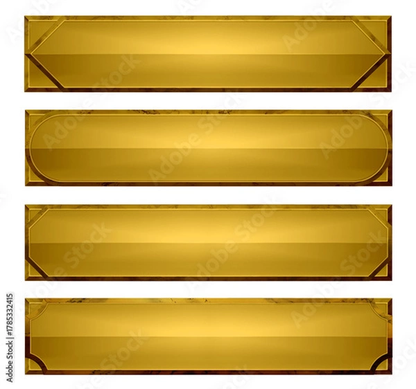 Obraz 高級感のある金色のフレーム　F　4種セット