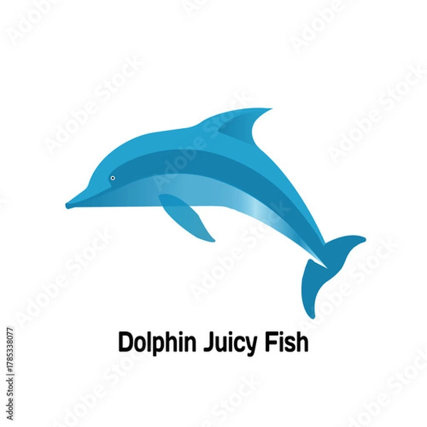 Obraz Modern Blue Dolphin Logo Design