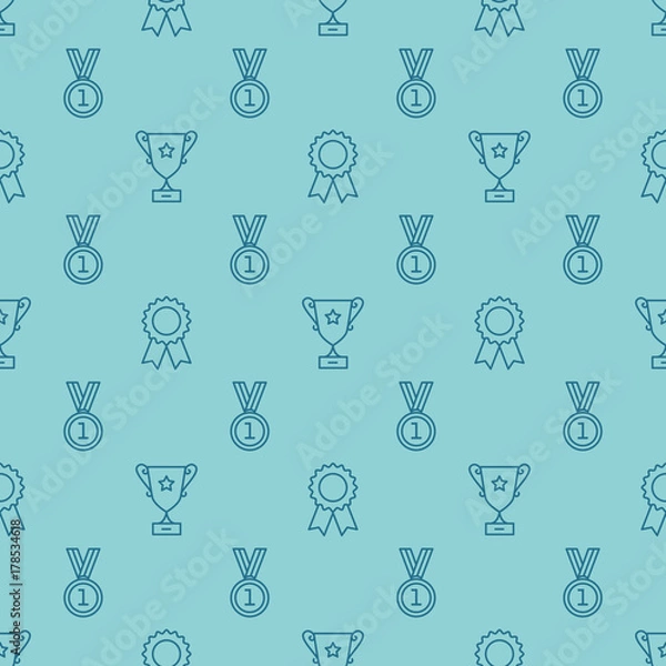 Fototapeta Seamless awards pattern