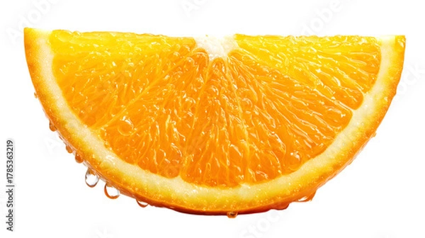 Fototapeta A juicy orange slice, perfect for a refreshing snack  on white background.