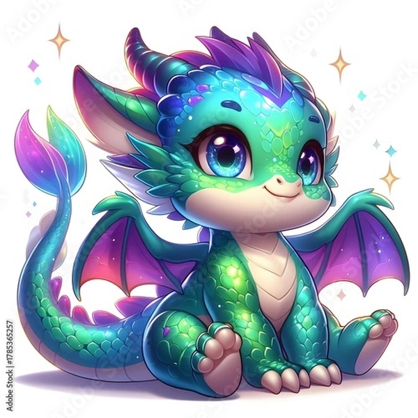 Fototapeta Chibi Dragon Delight