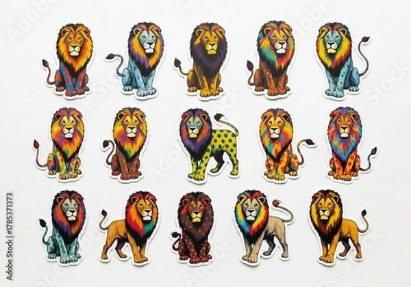 Obraz Majestic Lion Artwork Highlighting Unique Features and Designs