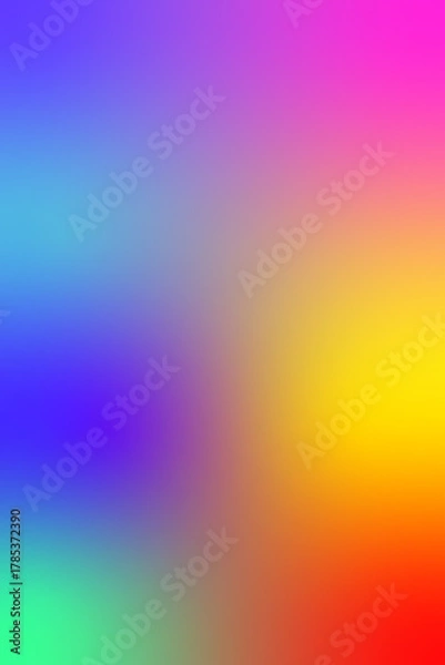 Fototapeta Abstract Rainbow Color Gradient Background Vibrant Smooth Blur Digital Wallpaper Design