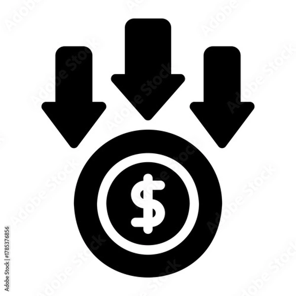 Obraz decrease glyph icon