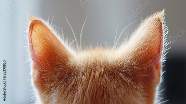 Obraz A cat's ear is shown from the side