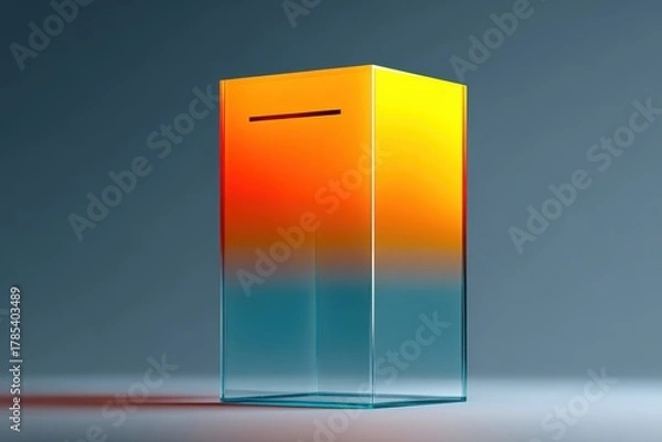 Obraz Transparent voting booth showcasing real-time consensus in modern democracy