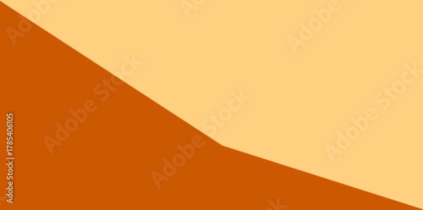 Obraz Geometric Autumn Transition Vector Illustration Background. A dynamic abstract background with a diagonal sharp line separating dark and light orange/brown color fields.