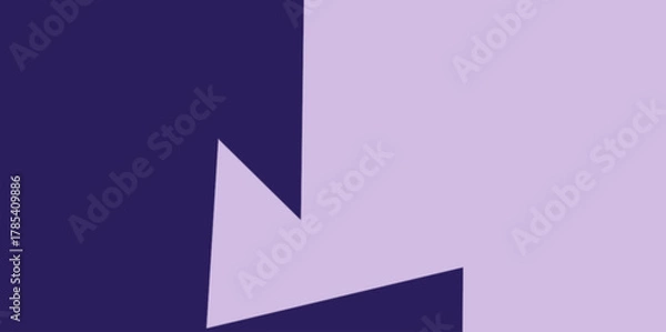 Obraz Sharp Geometric Lightning Bolt Abstract Background Vector Illustration. Dynamic, jagged zigzag line separating dark violet and lavender.